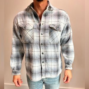 Vintage 90s Dual Control Heavyweight Flannel Men’s Shirt - Size medium